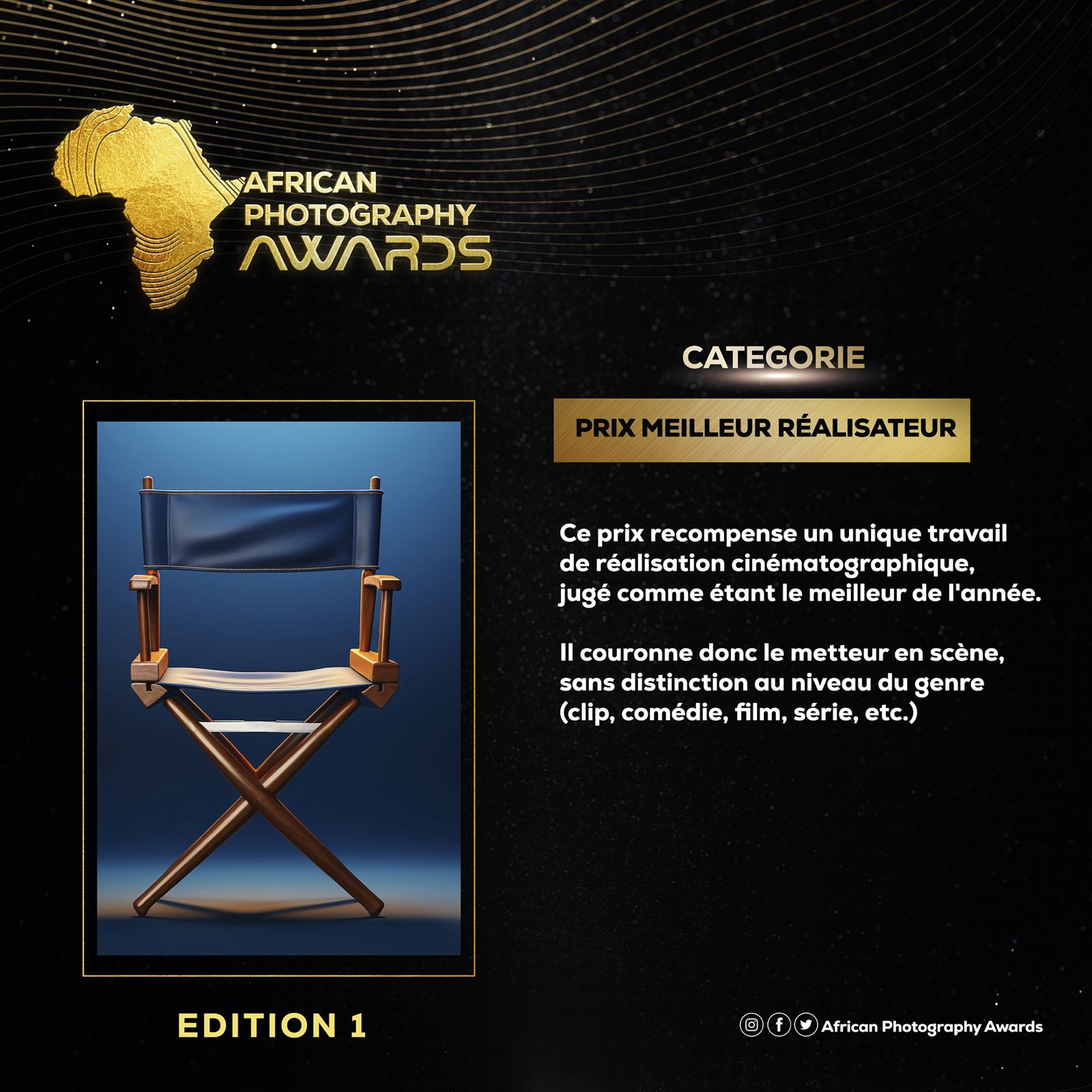 Prix meilleur réalisateur
